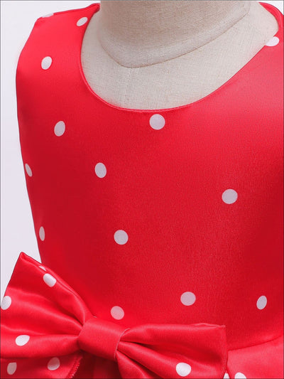 Winter Formal Dress | Girls Polka Dot Hi-Lo Holiday Princess Dress