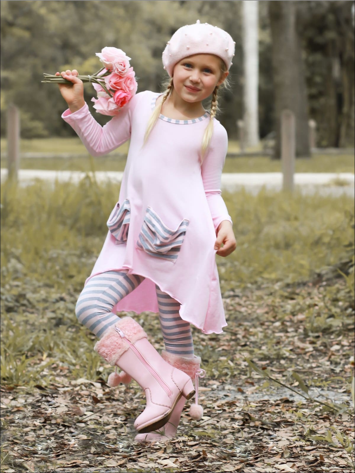 Cute Outfits | Slouch Pocket Tunic & Legging Set | Girls Boutique
