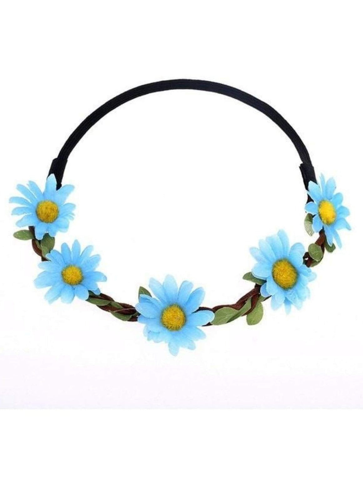 Girls Small Flower Halo Elastic Headband - Pink / One - accessories
