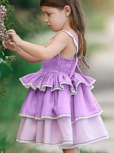 Toddler Cute Spring Dresses | Girls Sleeveless Tiered Ruffle Dress