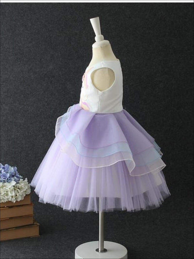 Cute Dresses For Girls | Spring Unicorn Tiered Ruffle Tutu Dress