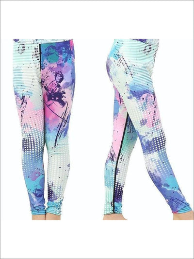 Girls Striped Unicorn Leggings (11 Style Options) - Ice Princess / 4T - 5Y / Similar to image - Yoga Pants