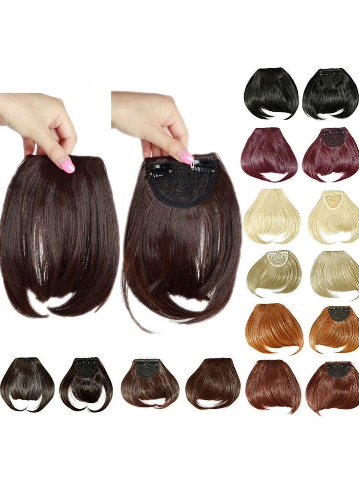 Girls Synthetic Removable Clip-On Bangs - Girls Halloween Costume