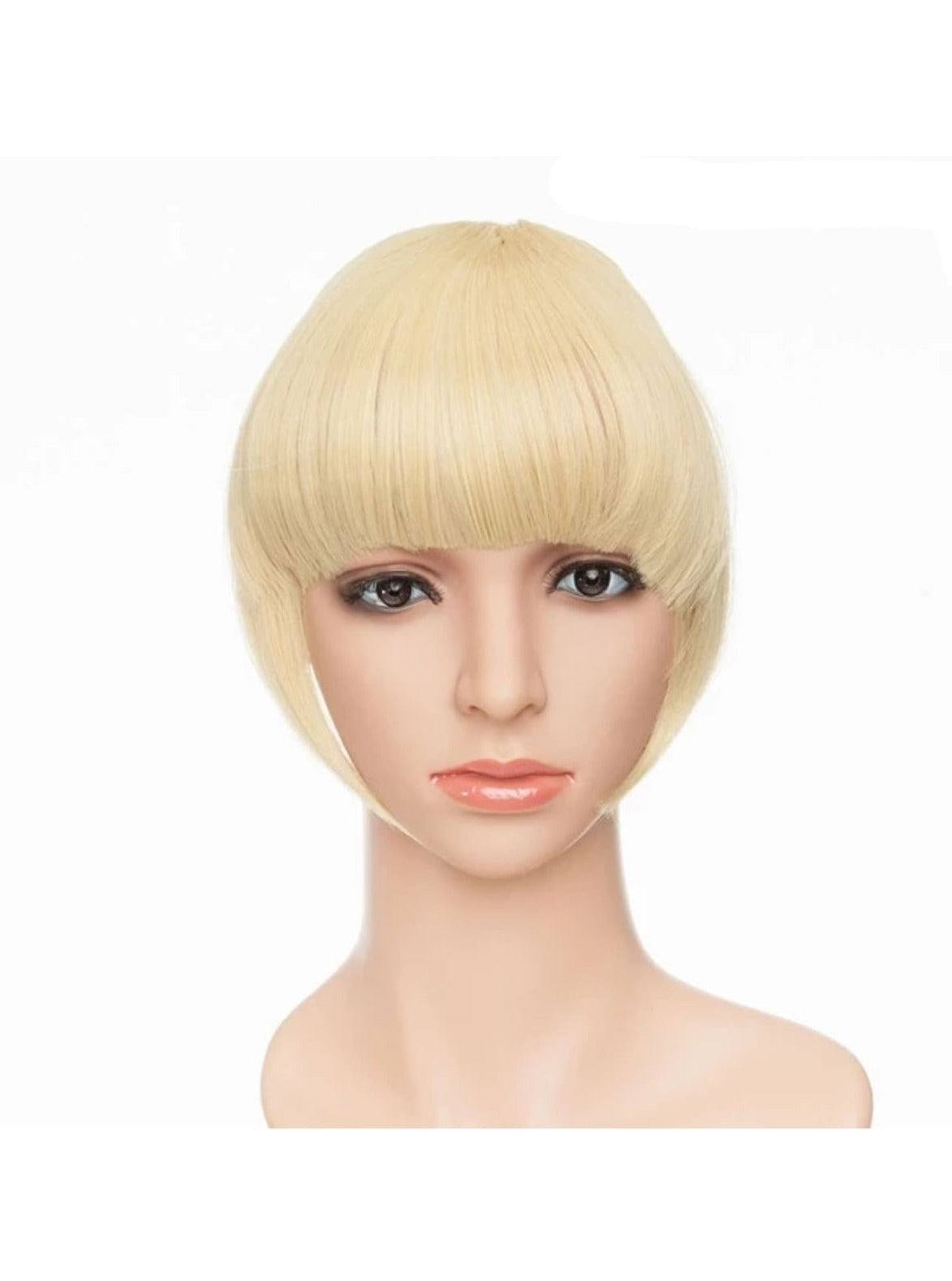 Girls Synthetic Removable Clip-On Bangs - Golden Bleach blonde / One Size - Girls Halloween Costume