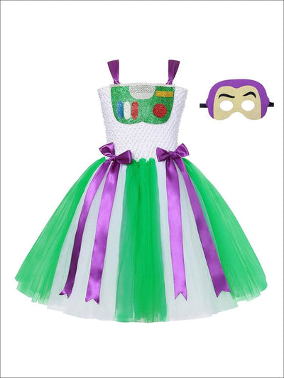 Girls Toy Story 4 Inspired Buzz Lightyear Tutu Halloween Costume - Girls Halloween Costume