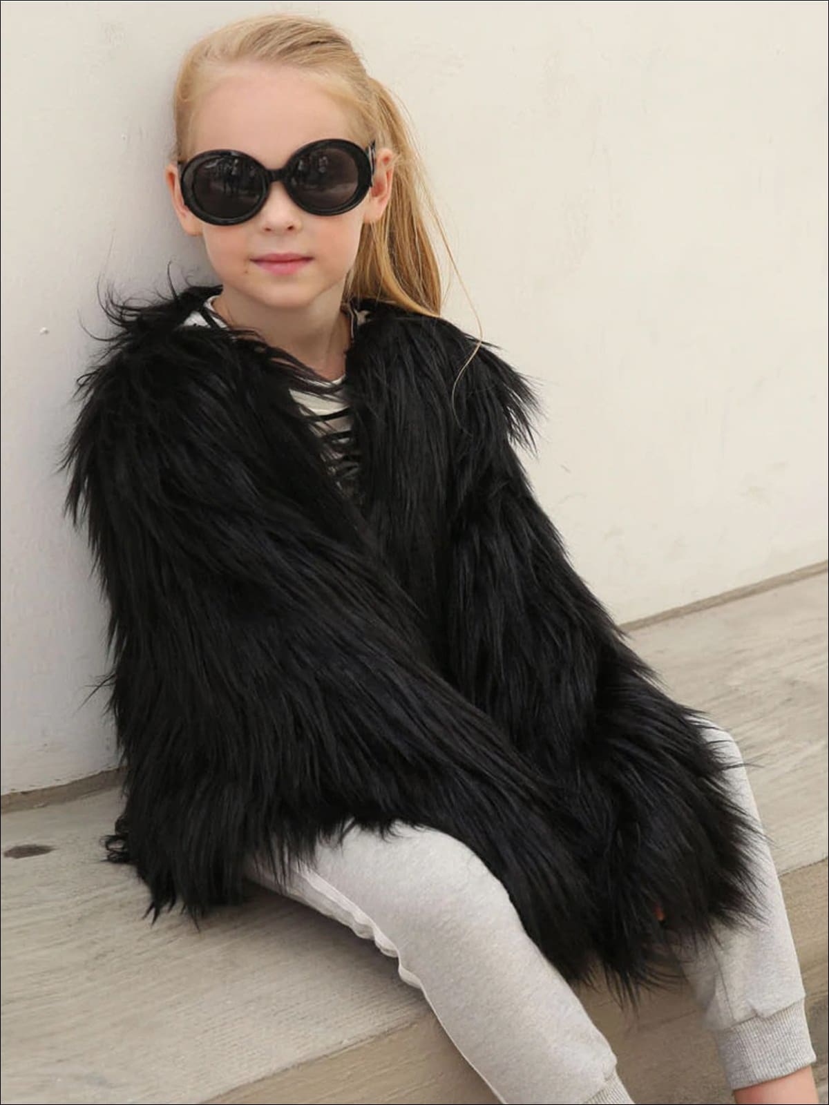 Girls Trendy Winter Faux Fur Jacket - Girls Jacket