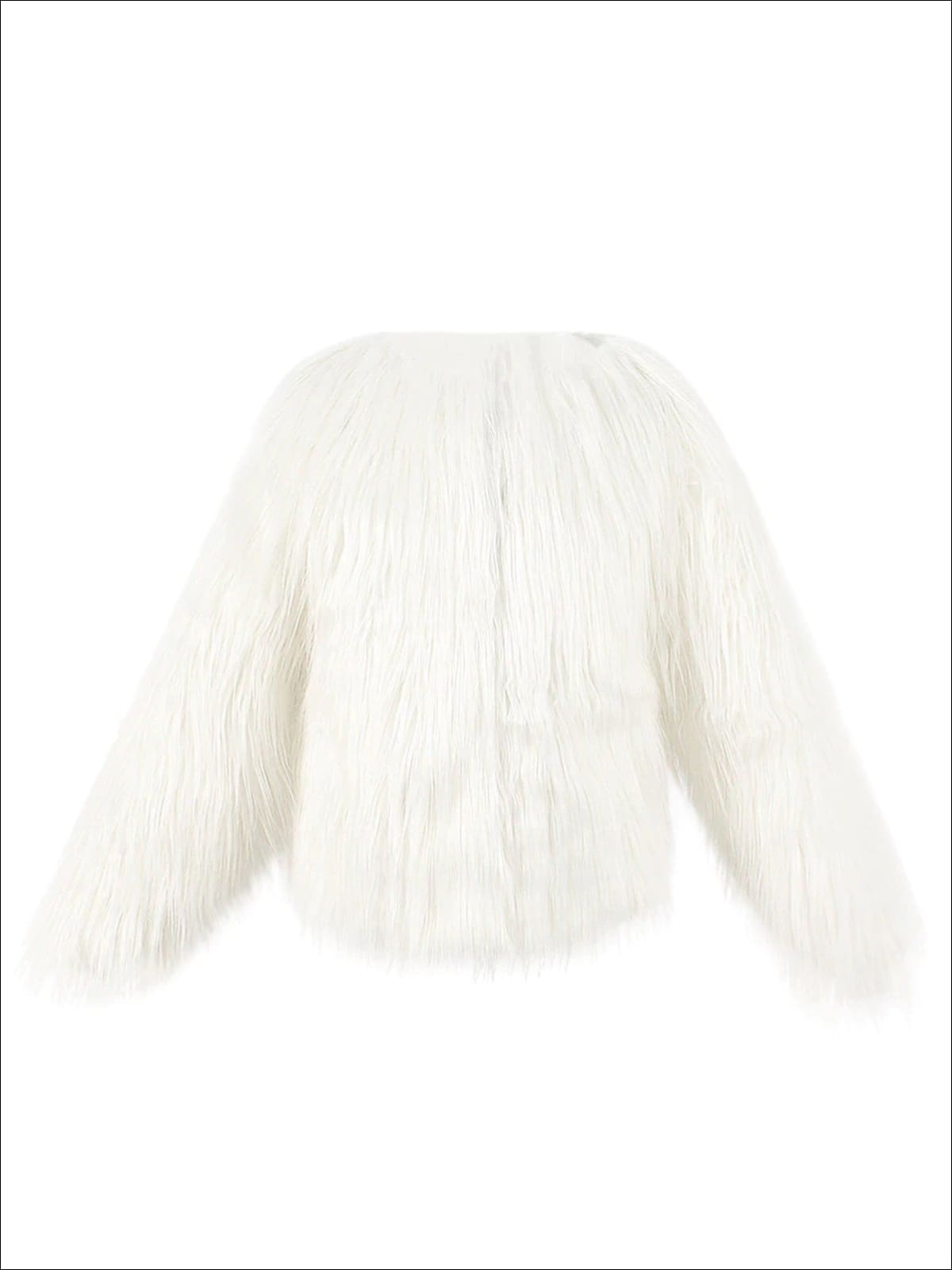 Girls Trendy Winter Faux Fur Jacket - White / 3T - Girls Jacket