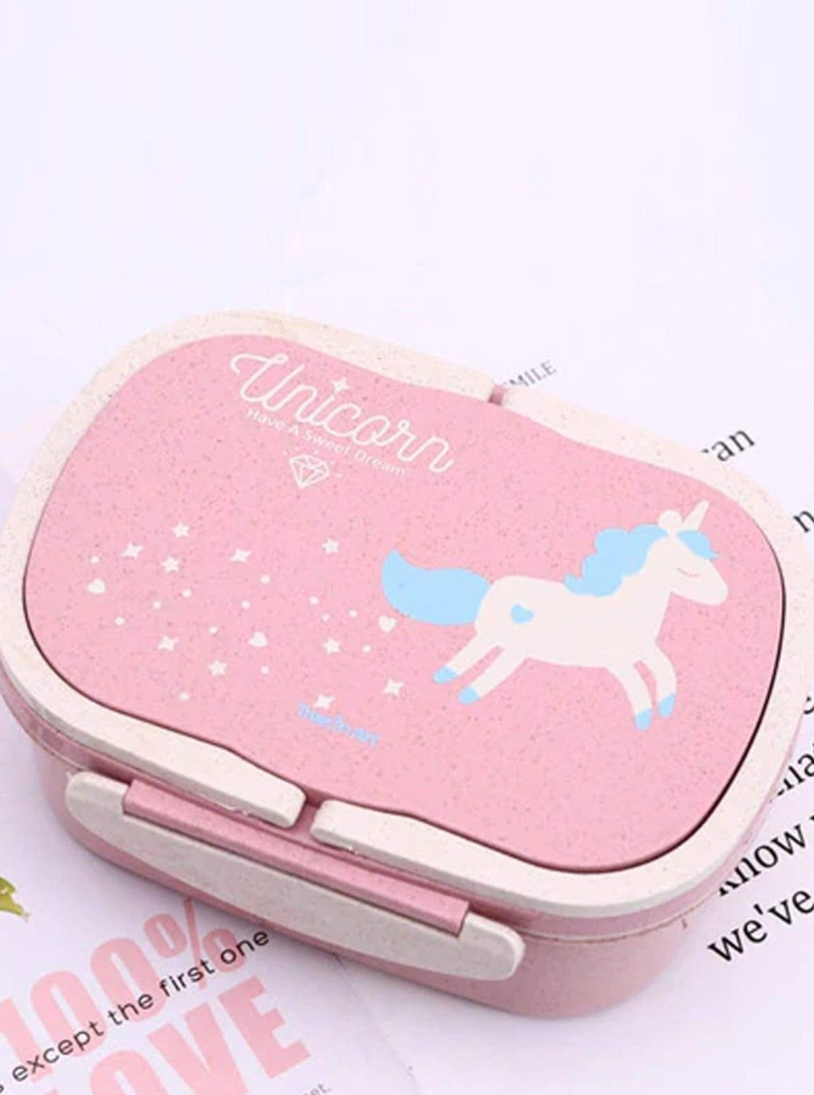 Girls Unicorn Lunch Bento Box Container - Pink - Girls Lunchbox