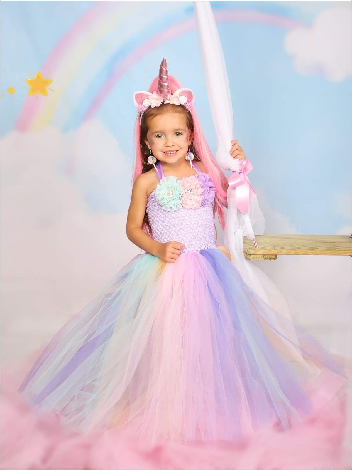 Kids Halloween Costumes| Unicorn Princess Tutu Dress - Mia Belle Girls