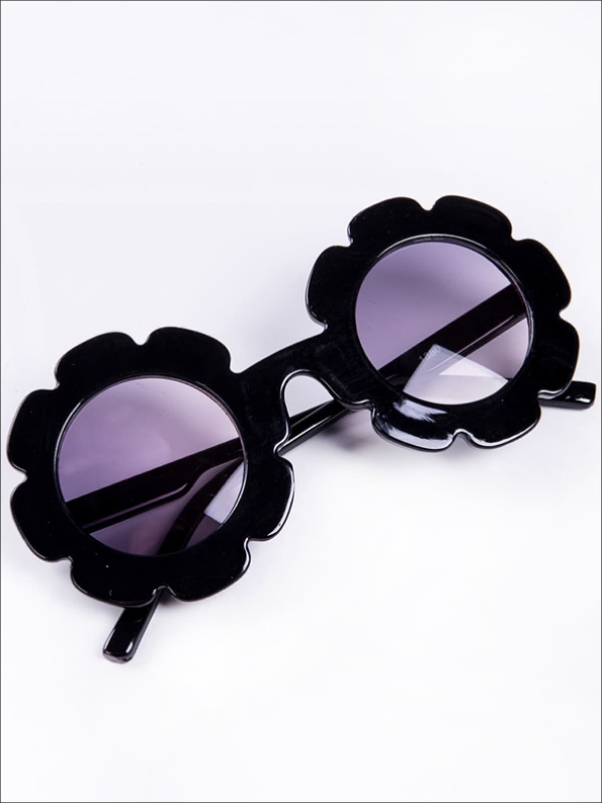 Girls UV Protected Round Flower Sunglasses - Black - Girls Accessories