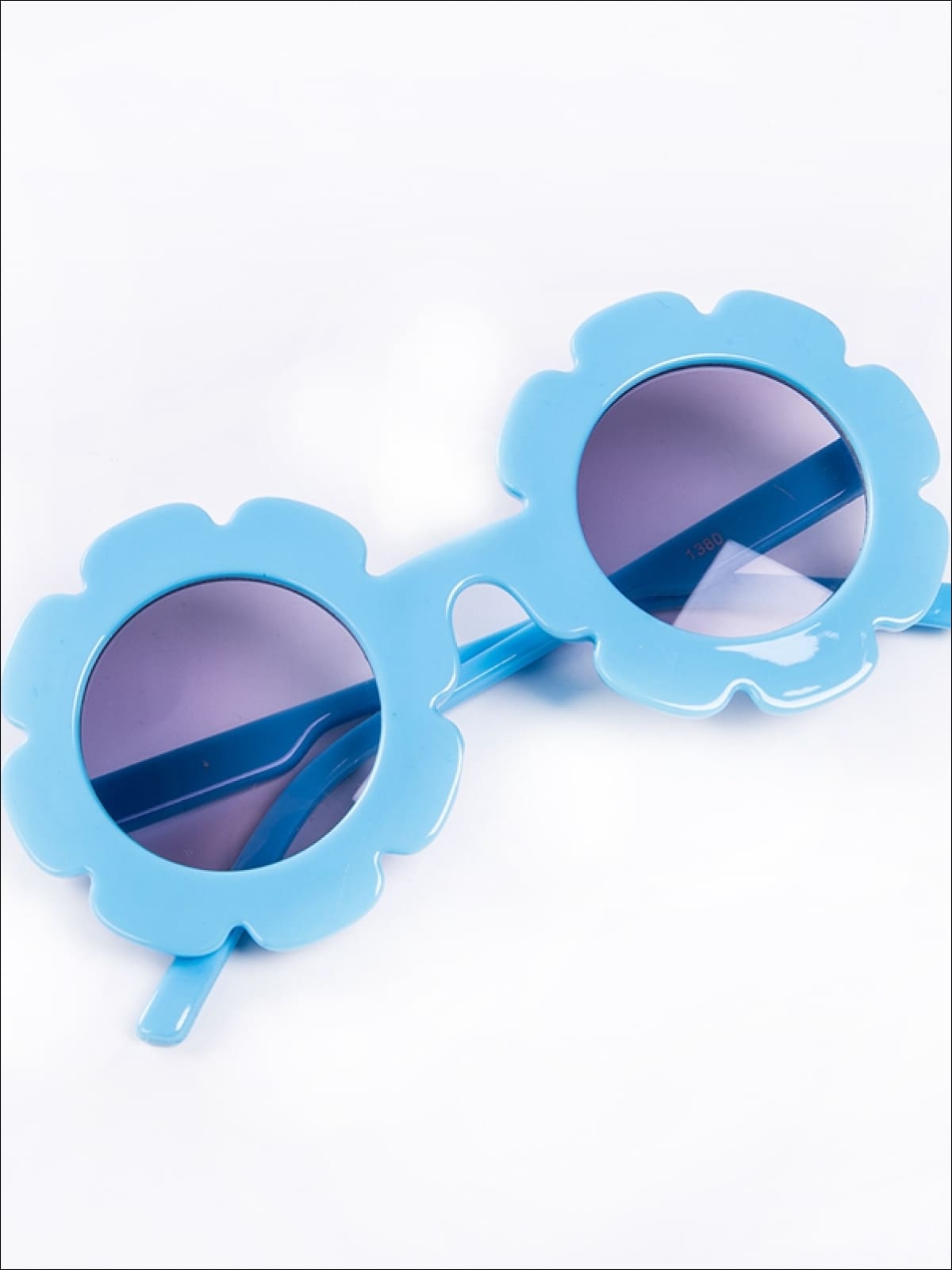 Girls UV Protected Round Flower Sunglasses - Blue - Girls Accessories