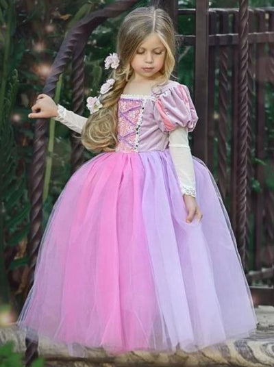 Girls Halloween Costumes | Deluxe Rapunzel Tutu Gown | Mia Belle Girls