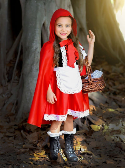 Girls Deluxe Little Red Riding Hood Inspired Costume - Mia Belle Girls
