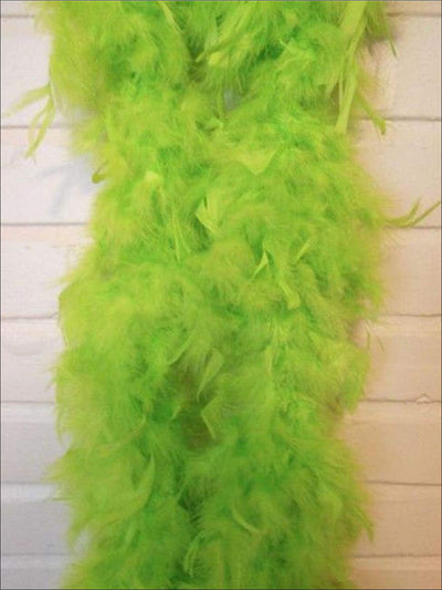 Girls Vintage Style Feather Boa Shawl ( Multiple Color Options) - Fruit green - Girls Halloween Costume