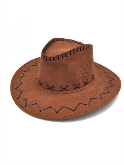 Girls Accessories | Western Wide Brim Cowboy Hat - Mia Belle Girls
