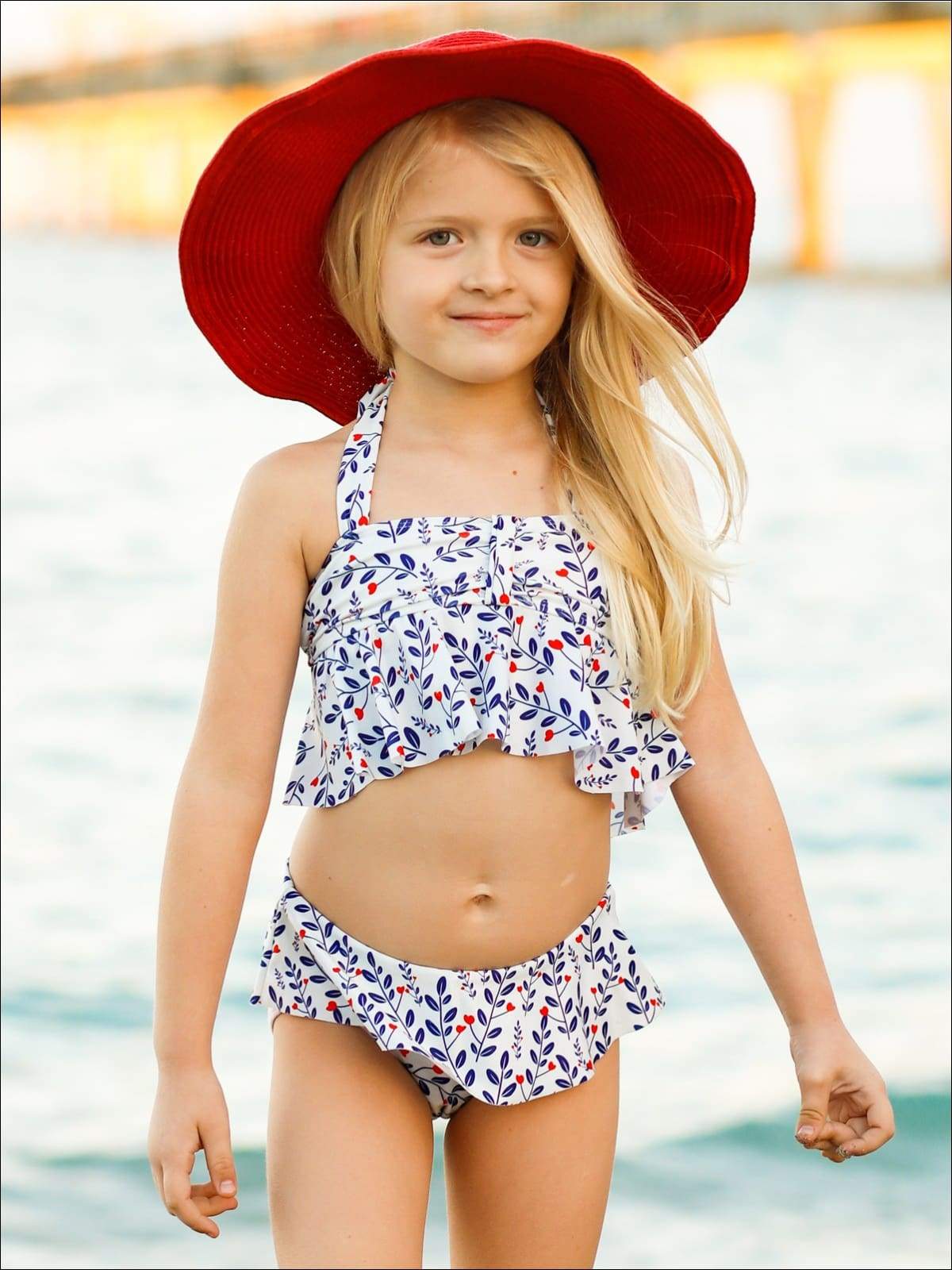 Radiance Tropical Fruits Two Piece | Swimwear for Girls, Green / CL