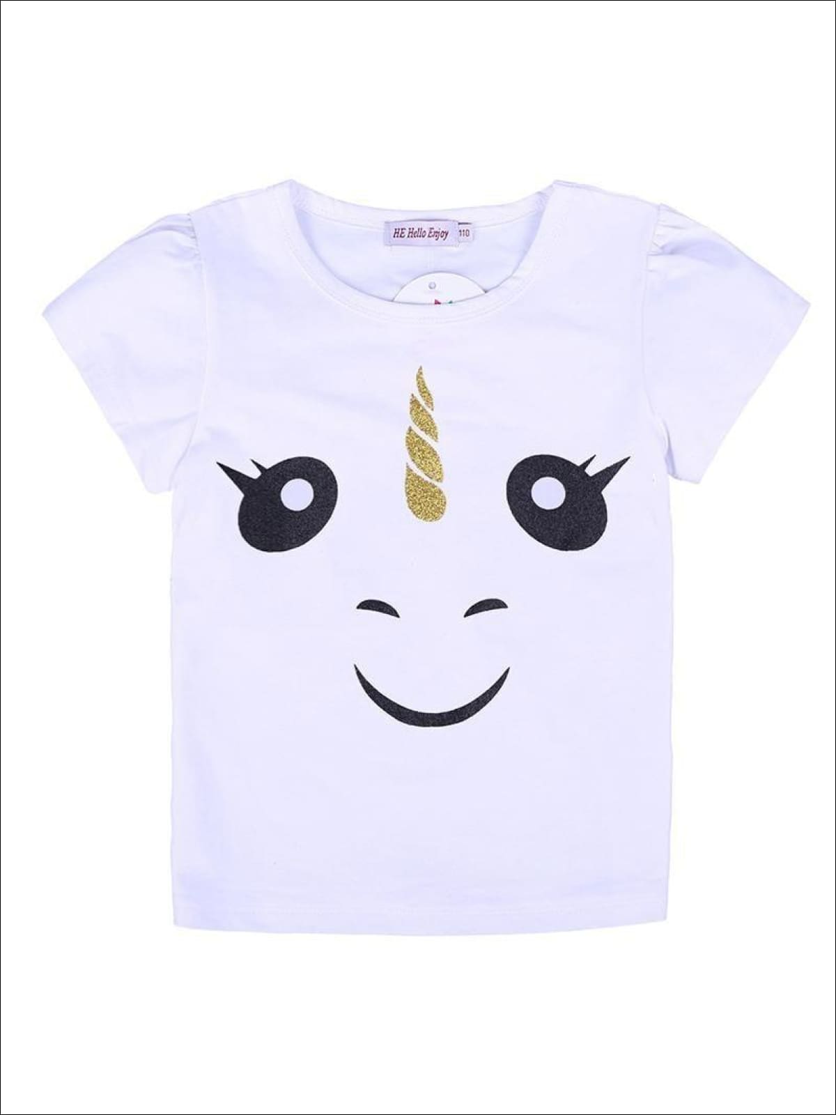Girls White Unicorn T-Shirt & Tutu Skirt - Girls Spring Casual Set