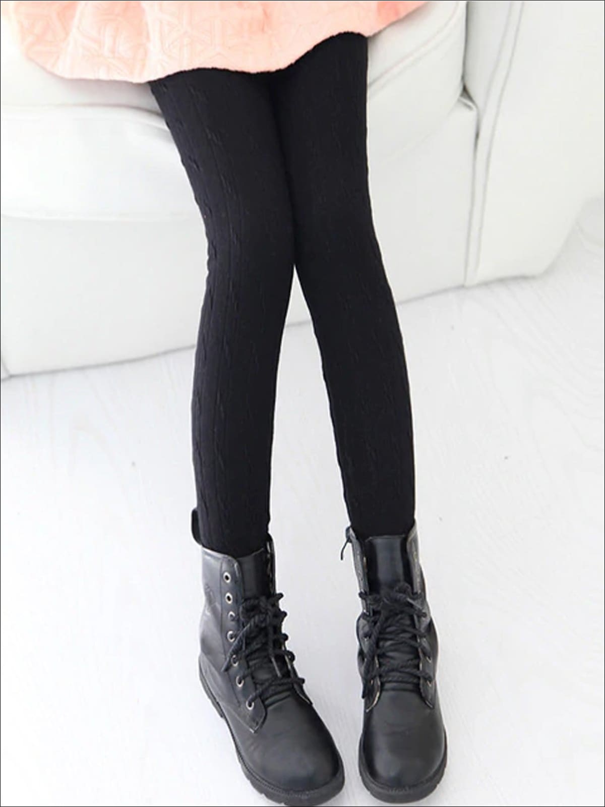 Girls Winter Fleece Lined Leggings - Black / 3T - Girls Leggings