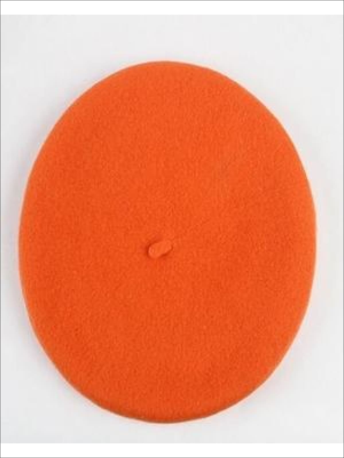 Girls Wool Basic Beret (20 color options) - Orange / One - Girls Beret