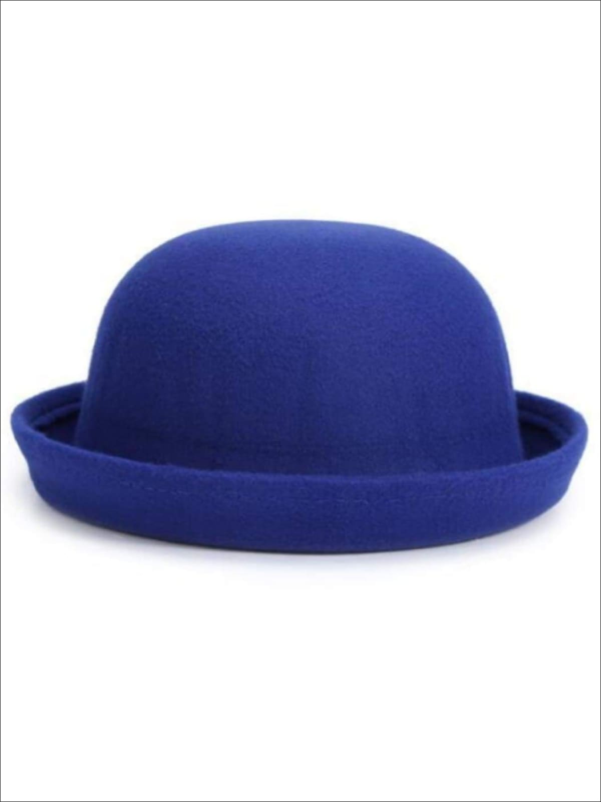 Girls Wool Bowler Hat - Royal Blue / 22.5 inch - Girls Hat