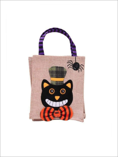 Girls Woven Halloween Character Trick-Or-Treat Bag (4 Style Options) - Black cat / 26cm x 15cm - Accessories