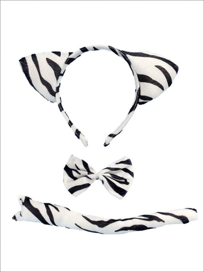 Halloween Accessories | Zebra Headband Bowtie & Tail | Mia Belle Girls