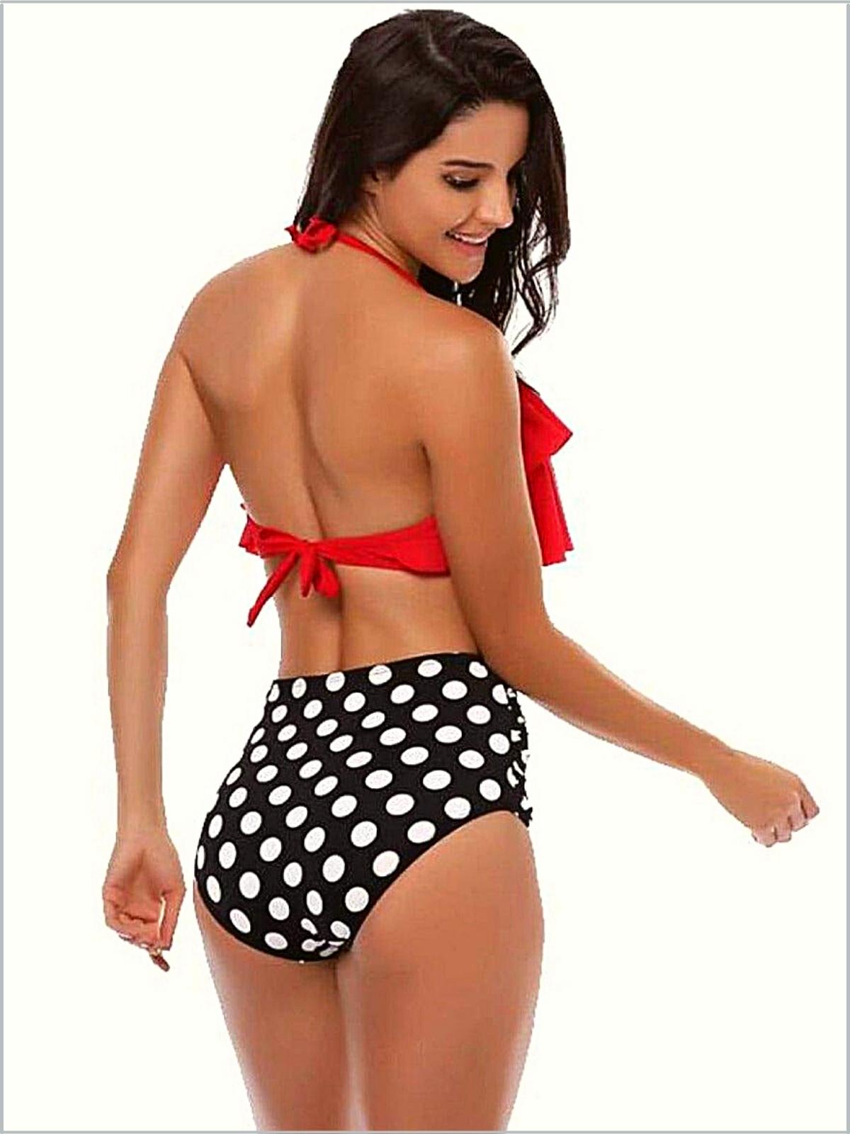 Women's Playful Polka Dot Two Piece Swimsuit