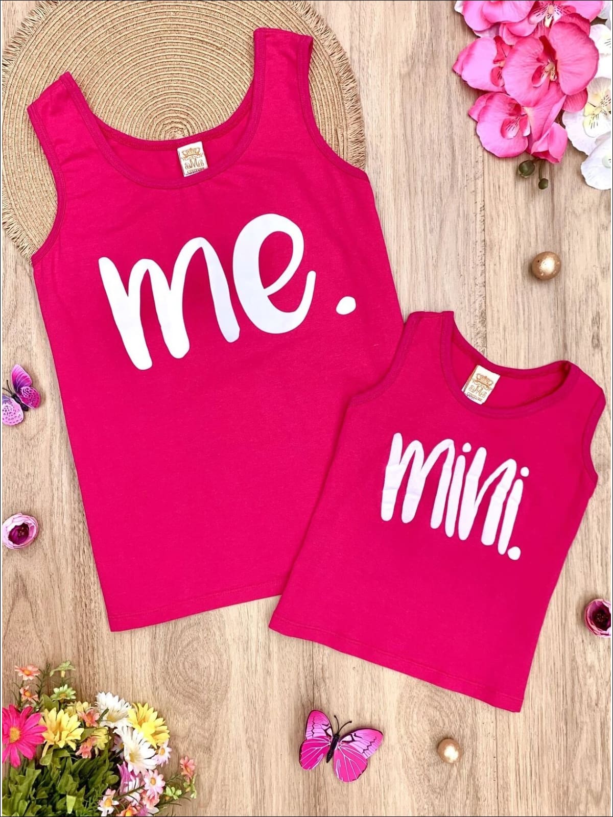 Hot Pink Me & Mini Mommy & Me Tank Tops - Hot Pink / 2T/3T - Mommy & Me Top