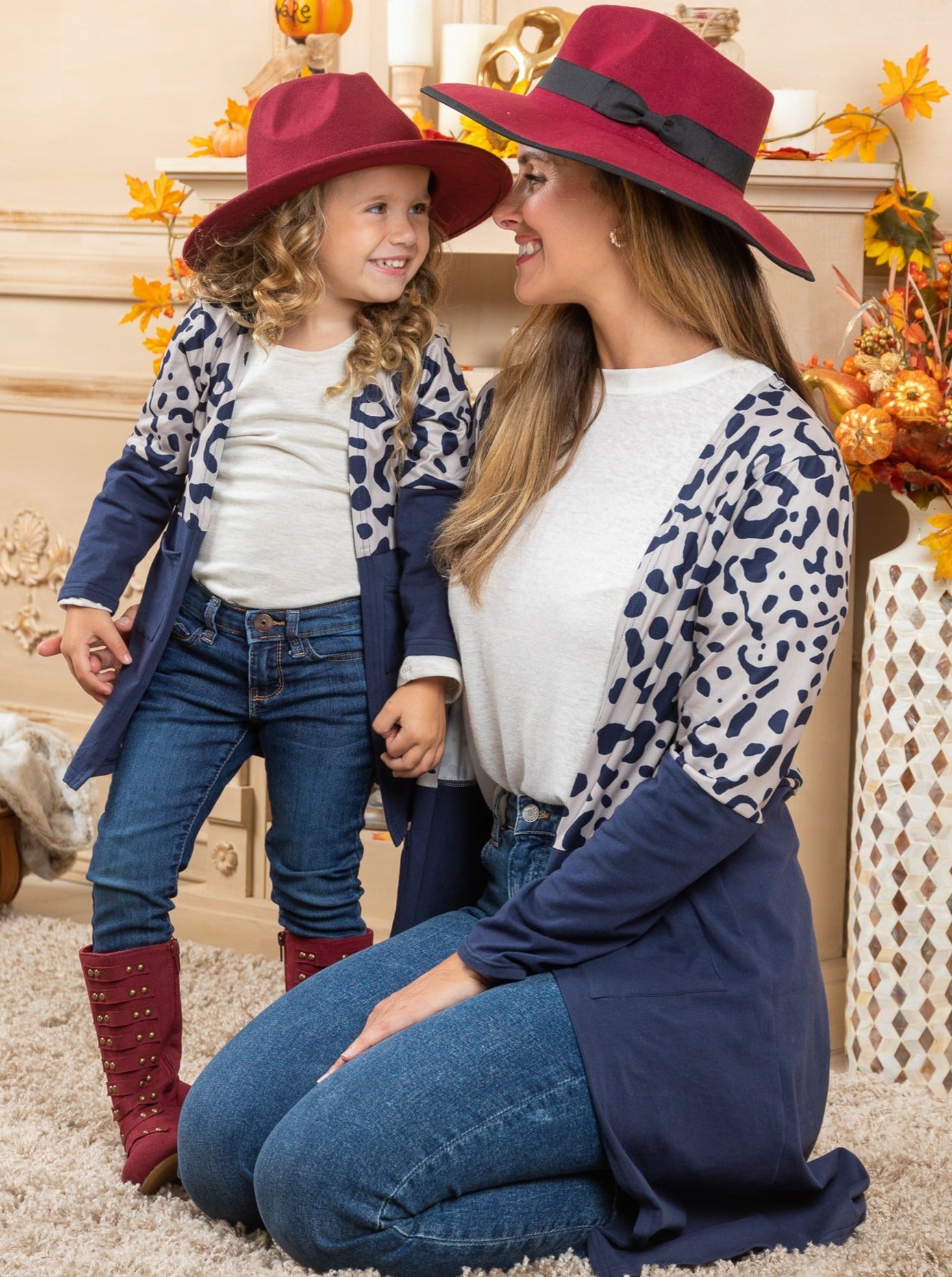 Mommy & Me Sweaters | Leopard Colorblock Cardigans | Mia Belle Girls