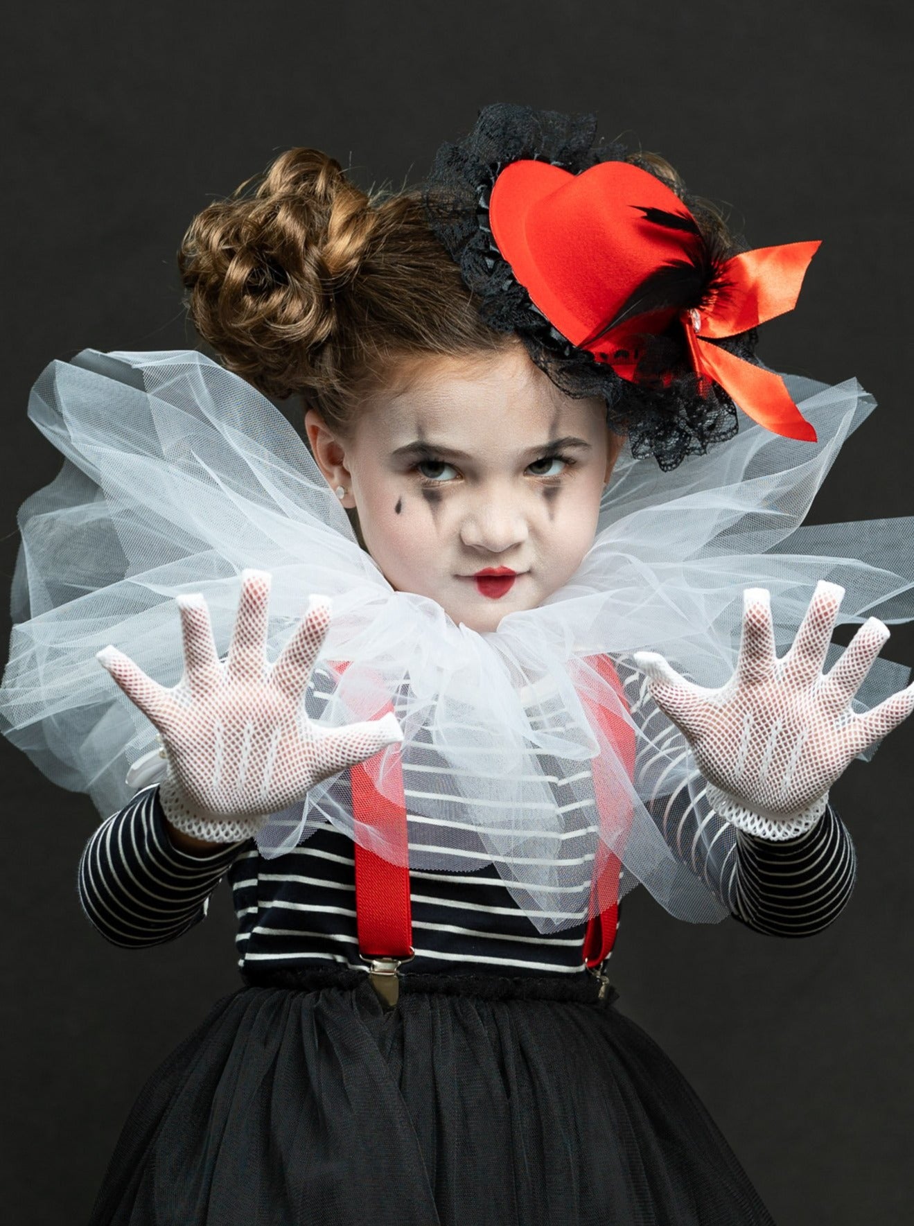 Kids Halloween Accessories | Tulle Ruffled Collar | Mia Belle Girls