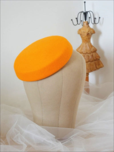 Halloween Accessories | Vintage Wool Pillbox Hat - Mia Belle Girls