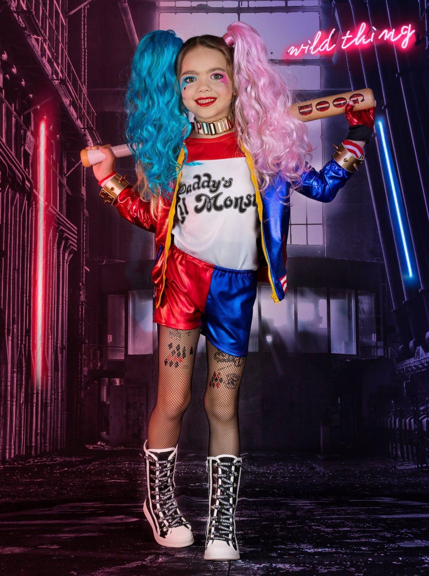 Girls Harley Quinn Inspired Costume