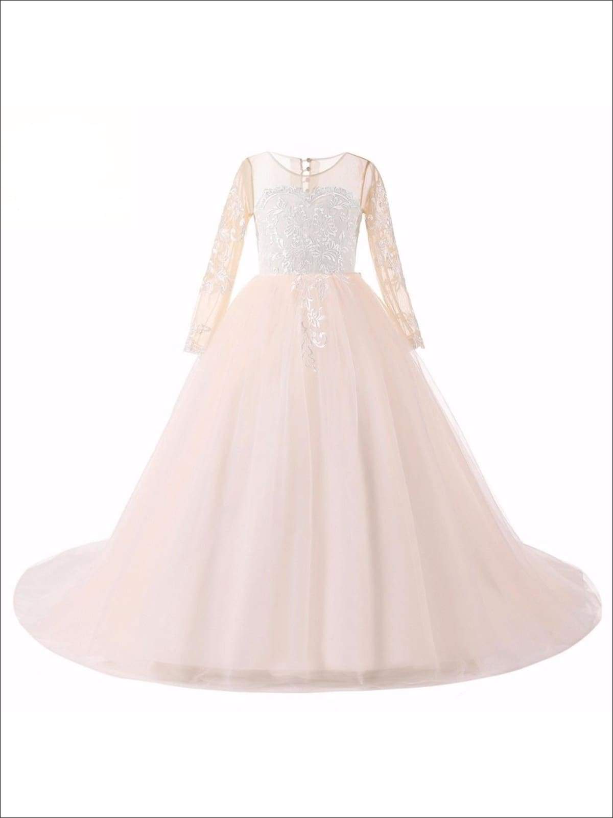 Buy White Gown For Flower Girl Up To Age 12 Years - Fabulous