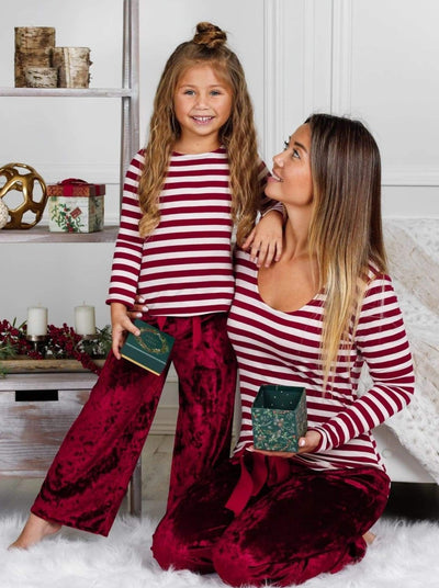  Mommy & Me Matching Outfits | Crushed Velvet Loungewear Pants