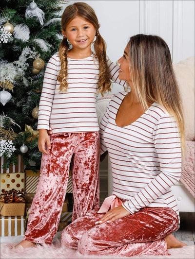  Mommy & Me Matching Outfits | Crushed Velvet Loungewear Pants