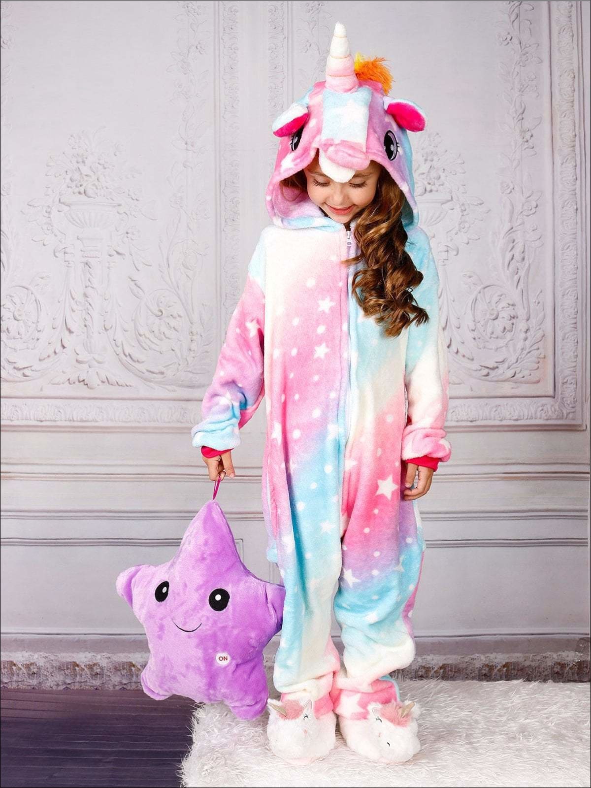 Mommy & Me Cotton Candy Star Unicorn Pajamas - Pink / 2T - Girls Pajama