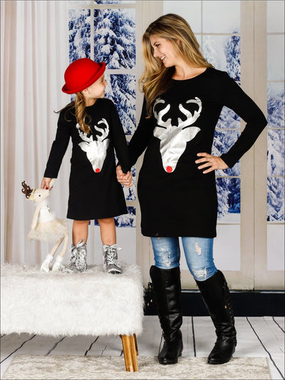 Mommy & Me Family Matching Deer Tunic Dress - Mommy and Me
