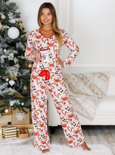 Mommy & Me Matching Winter Pajamas | Marshmallow Cocoa Pajama Set