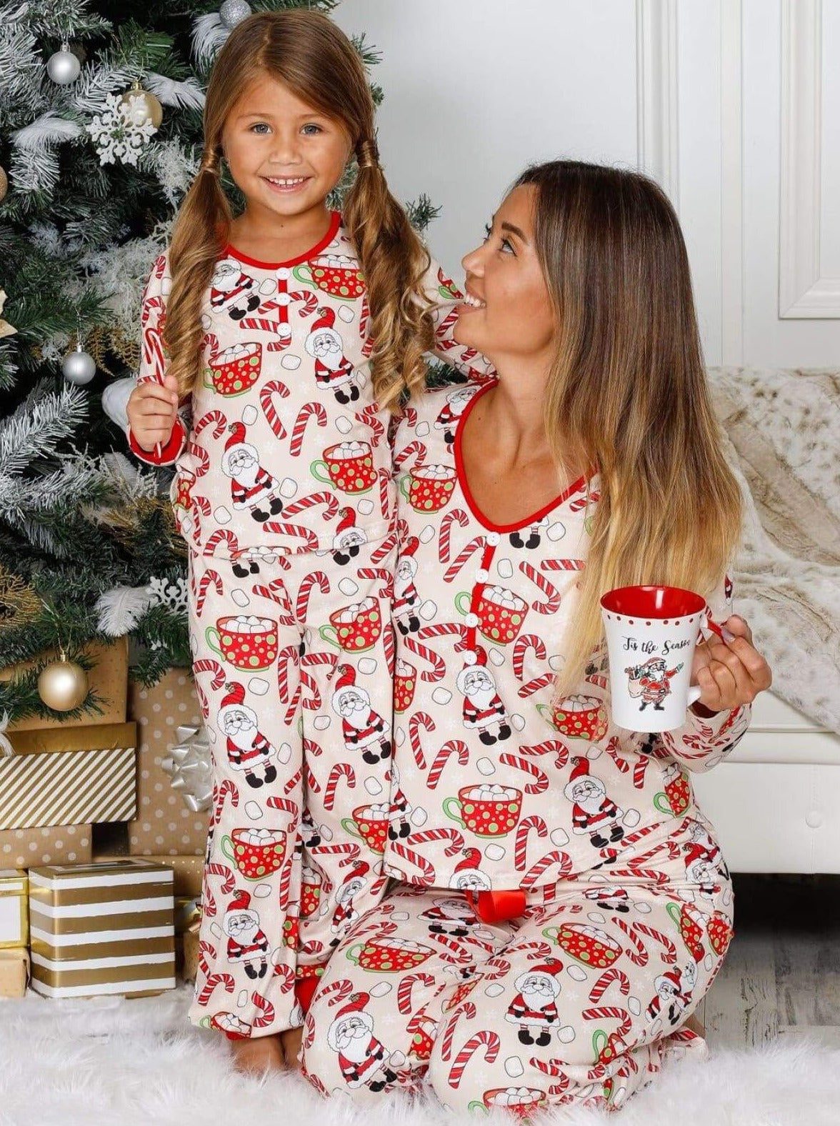 Mommy Sleepwear for Christmas Family Matching Pajamas Cute Big