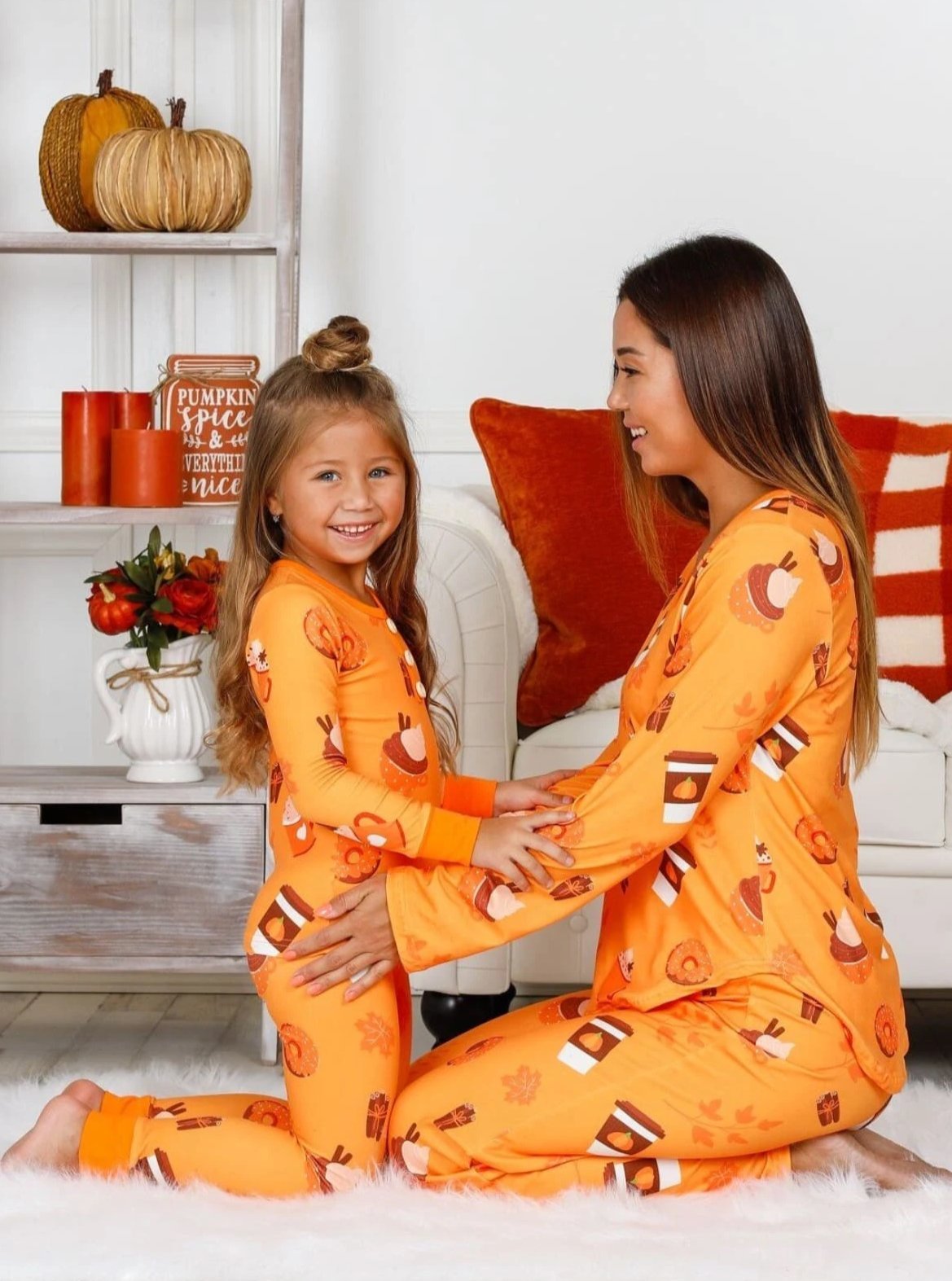 Mia Belle Overseas Fulfillment Mommy and Me Pajamas Sets | Long Sleeve Pajamas - Mia Belle Girls Pink / 2T/3T