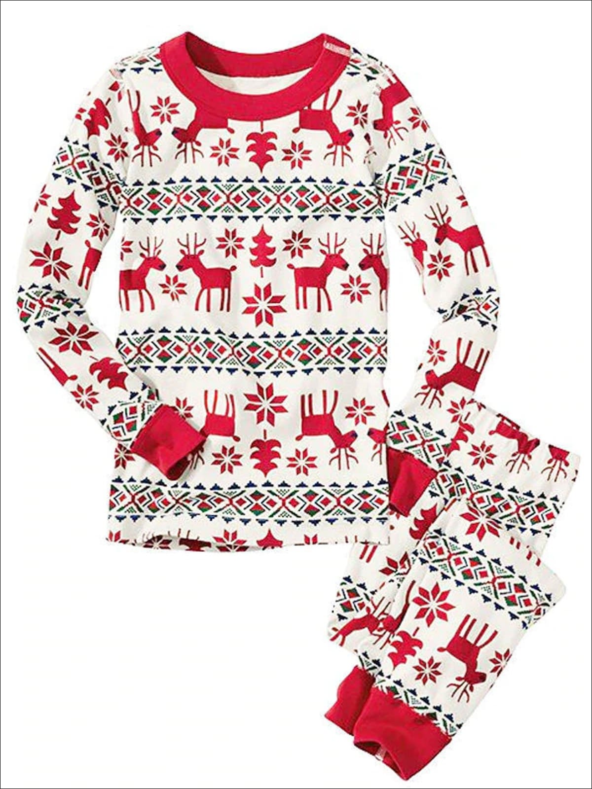 Family Christmas Pajamas Set | Long Sleeve Winter Reindeer Pajamas