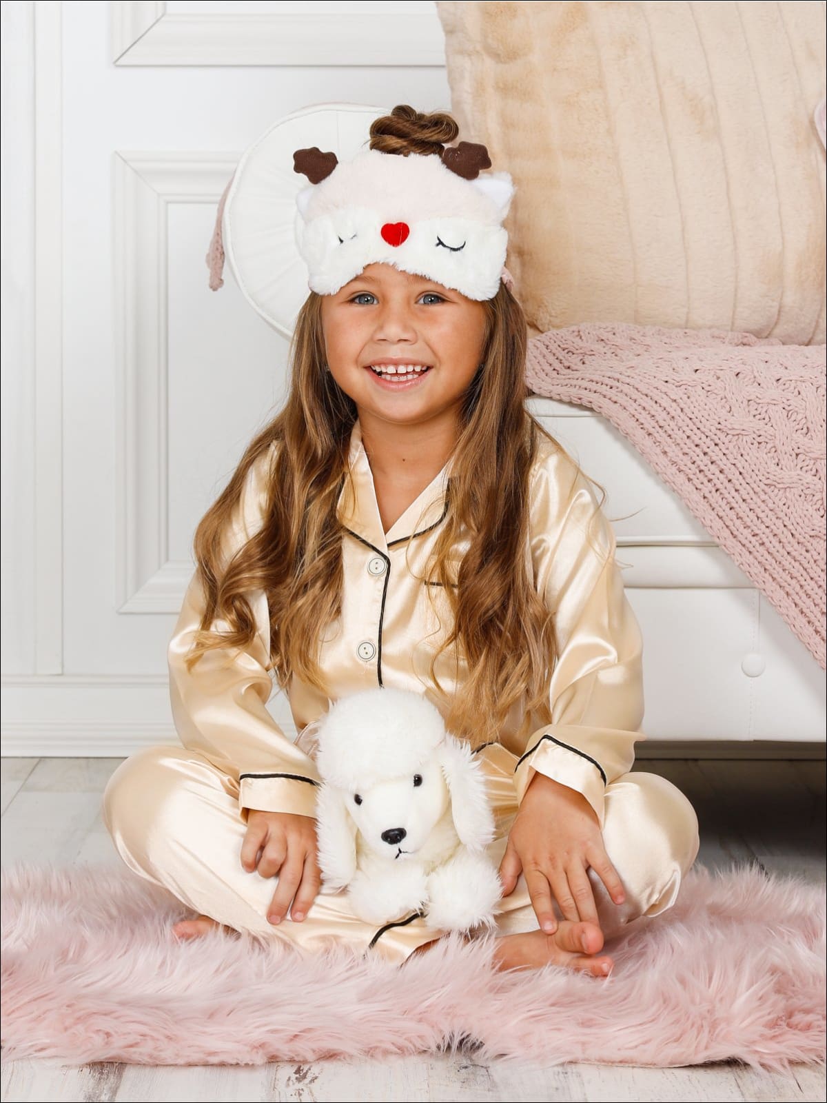 Mia Belle Overseas Fulfillment Mommy and Me Pajamas Sets | Long Sleeve Pajamas - Mia Belle Girls Pink / 2T/3T