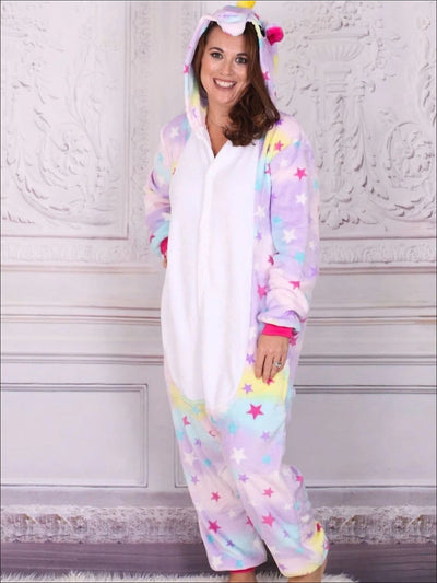 Mommy & Me Stars Unicorn Hooded Pajamas - Girls Pajama