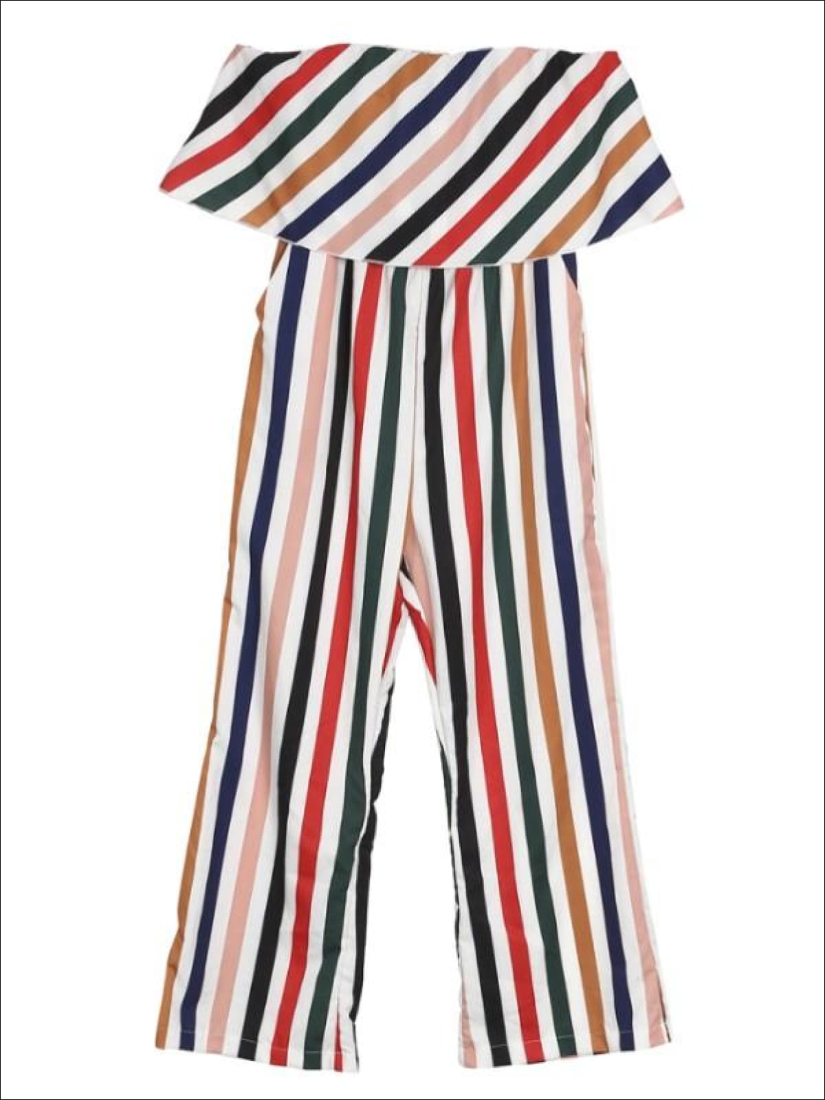 Mommy & Me Striped Sleeveless Jumpsuit and Maxi Dress - Multicolor / S - Mommy & Me