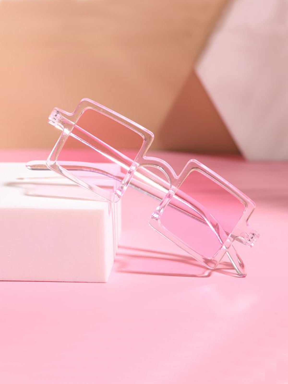Girls Retro Square Sunglasses - Pink | Girls Accessories - Mia Belle Girls