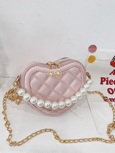 Heart of Pearl Pink Crossbody Handbag