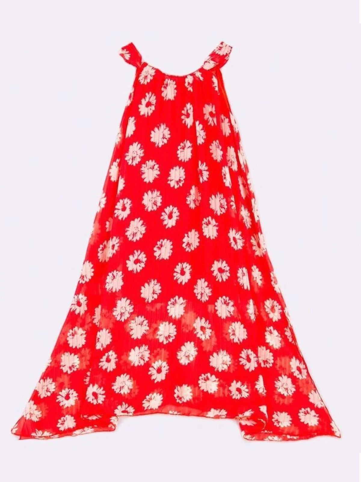 Little Girls Sleeveless Daisy Boho Pyramid Dress - Mia Belle Girls