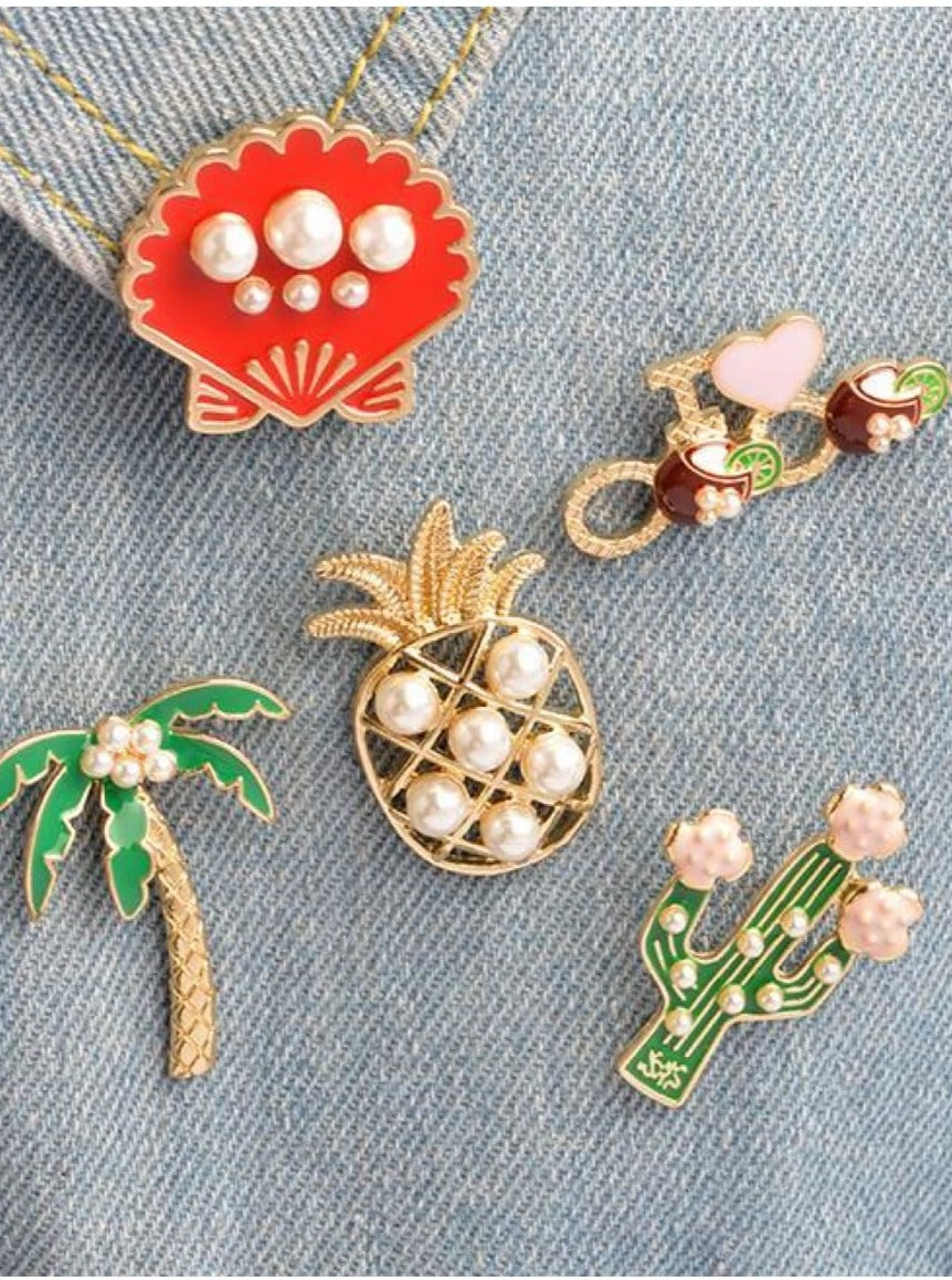 Shiny Pearl Lapel Pins - Decorative Pin Accessories