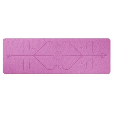 Women's Yoga Mat with Position Line For Beginners