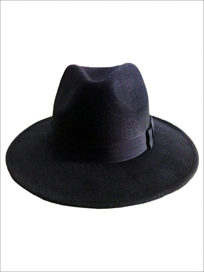 Womens Cashmere Fedora Hat - Black - Womens Hats